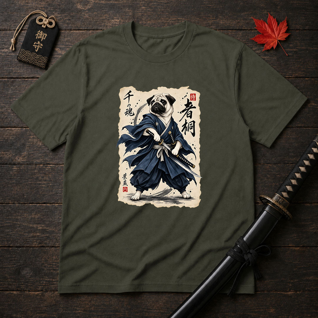 Pug Samurai Spirit T-Shirt