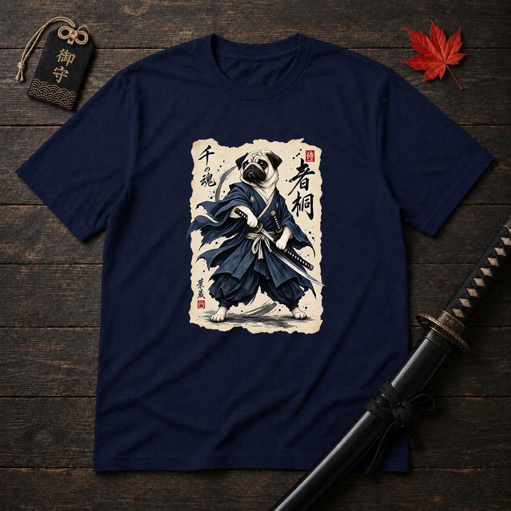 Pug Samurai Spirit T-Shirt