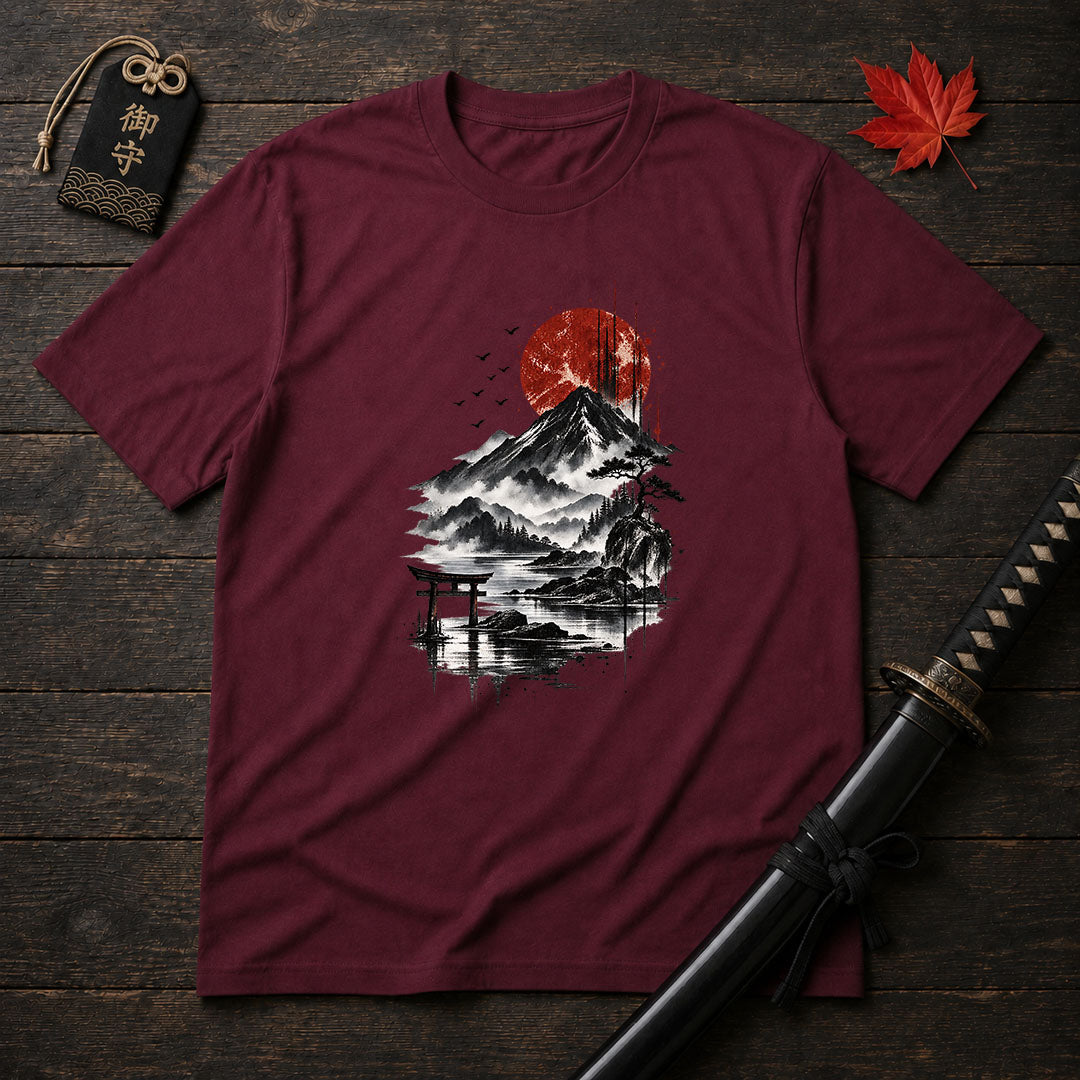 Red Sun Over Mount T-Shirt