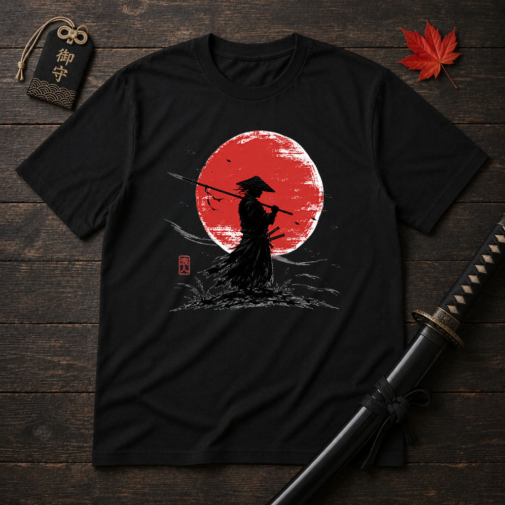 Red Sun Samurai Scene T-Shirt