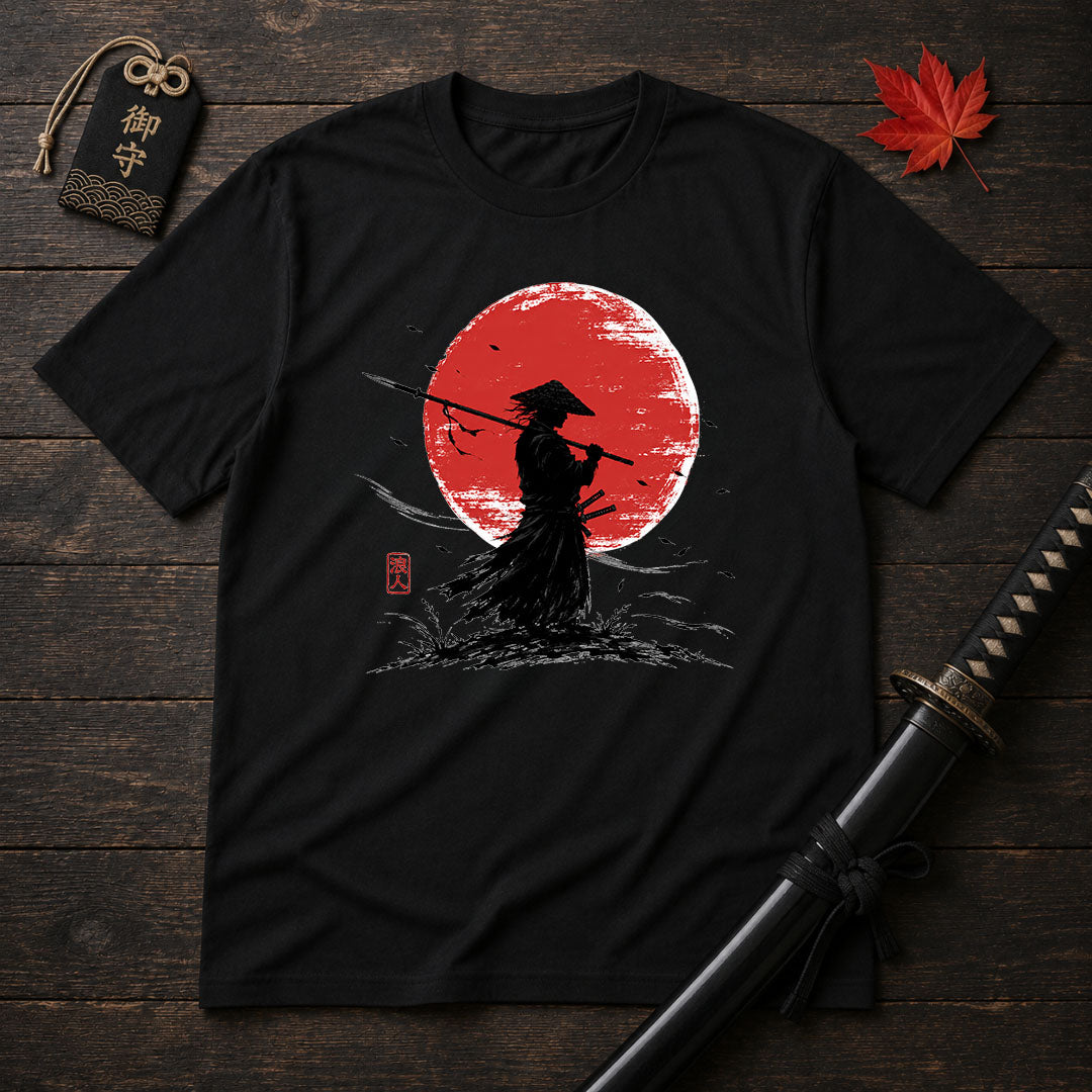 Red Sun Samurai Scene T-Shirt