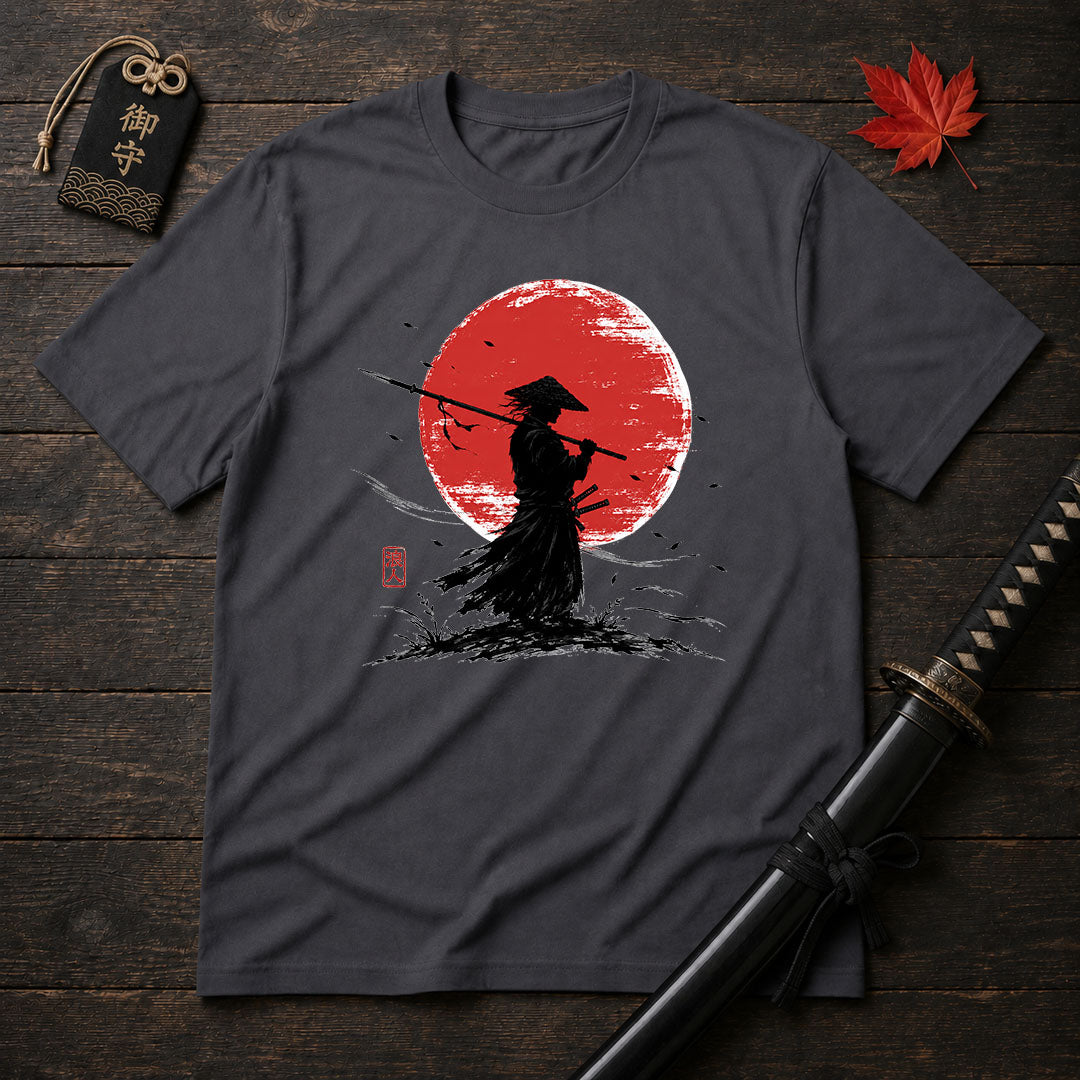 Red Sun Samurai Scene T-Shirt