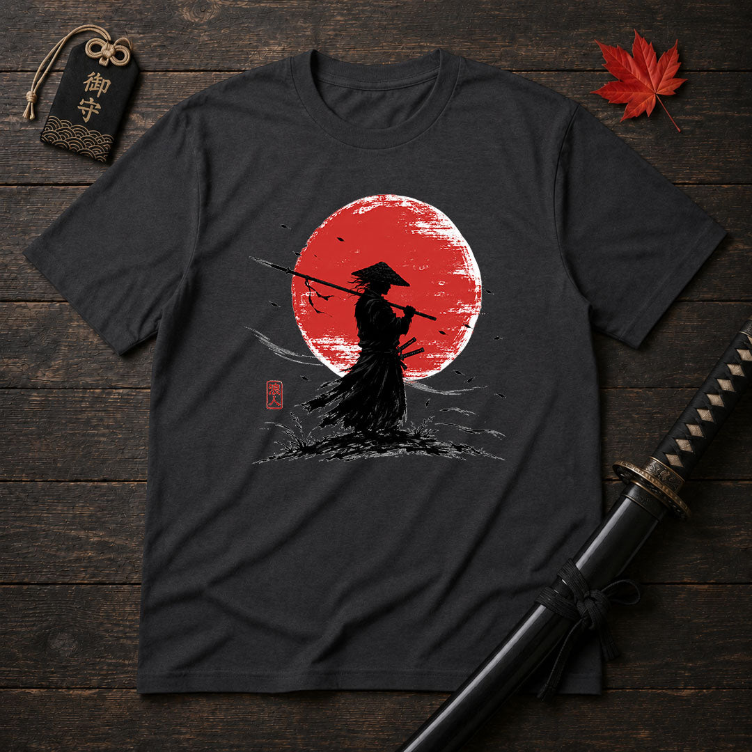 Red Sun Samurai Scene T-Shirt
