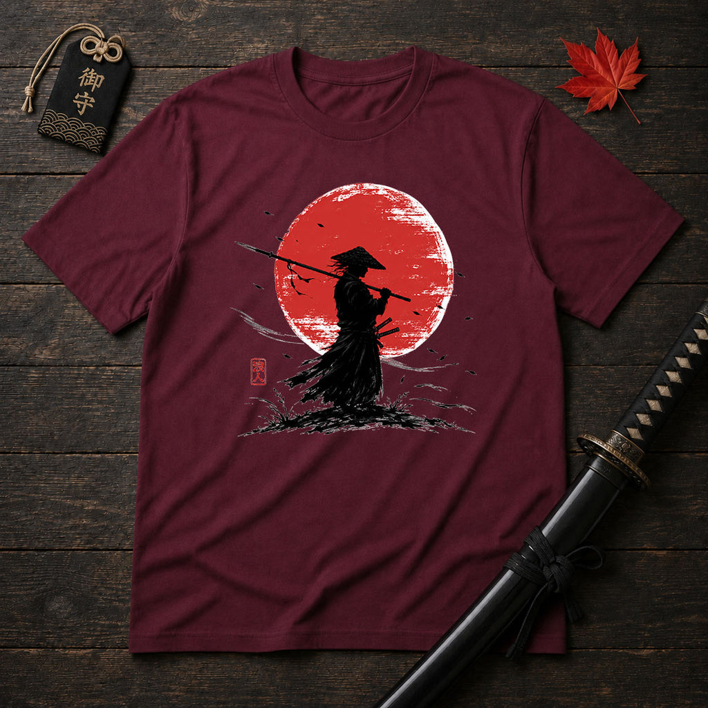 Red Sun Samurai Scene T-Shirt