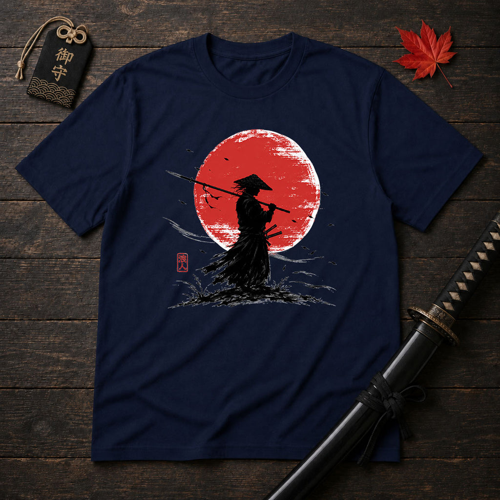 Red Sun Samurai Scene T-Shirt