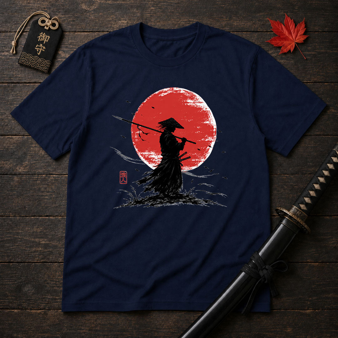 Red Sun Samurai Scene T-Shirt