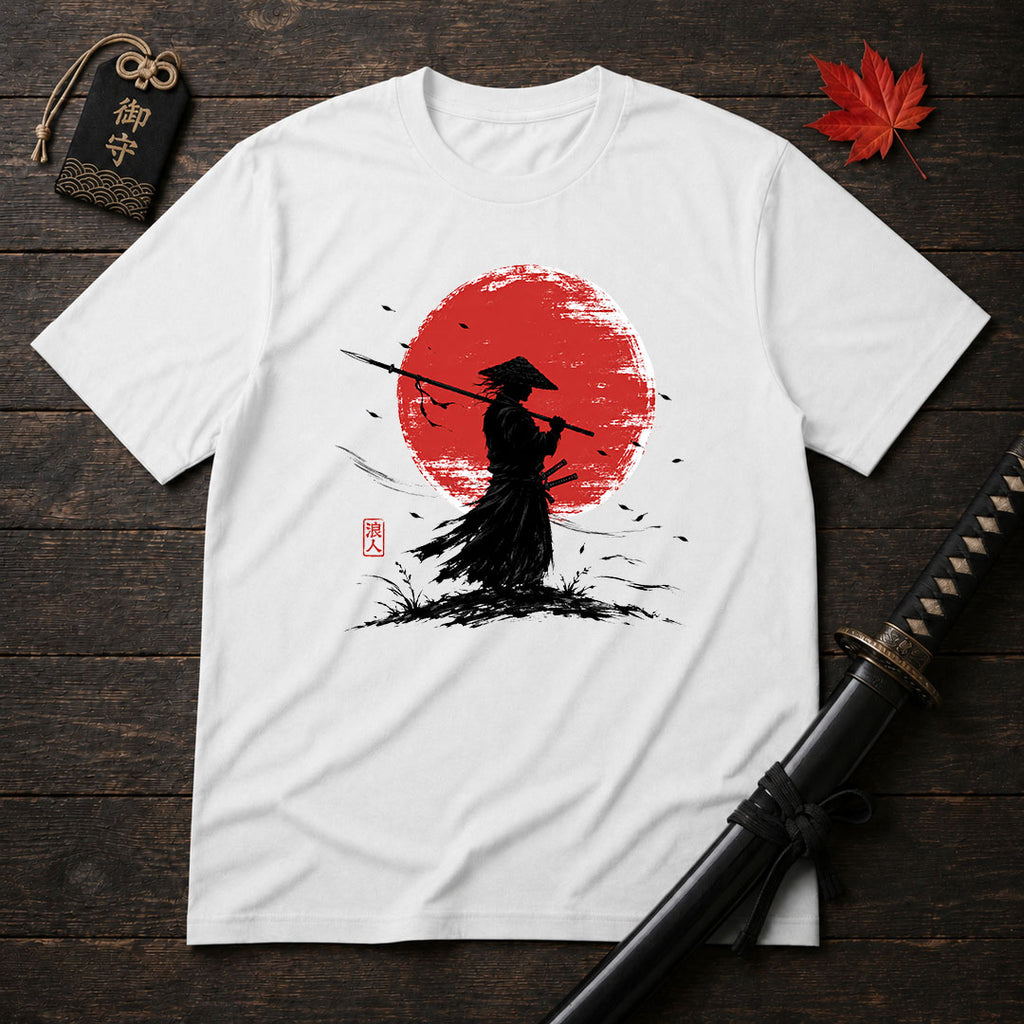 Red Sun Samurai Scene T-Shirt