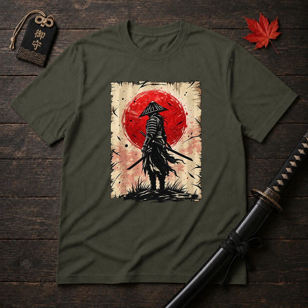 Ronin At Red Moon T-Shirt