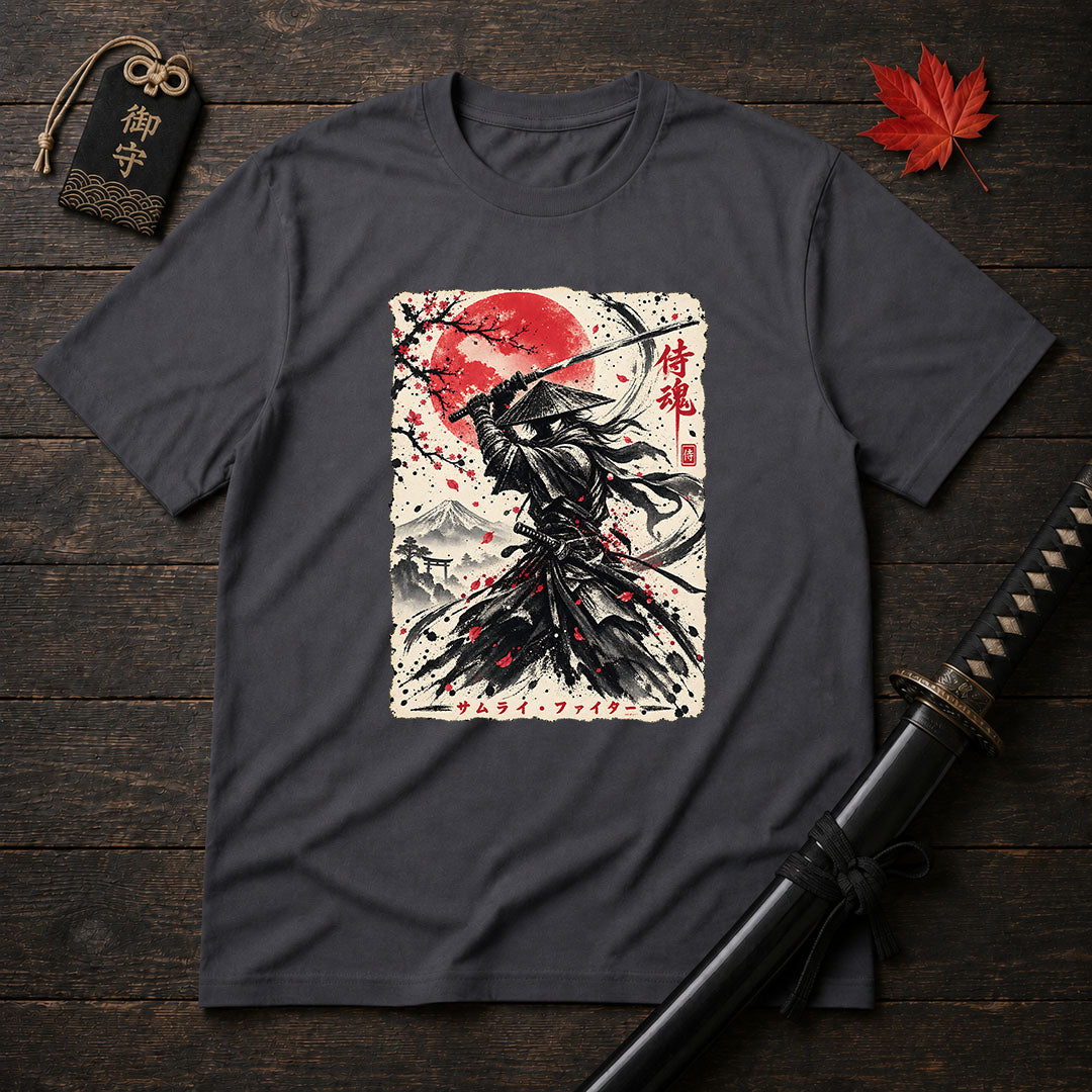 Rōnin With Raised Katana T-Shirt