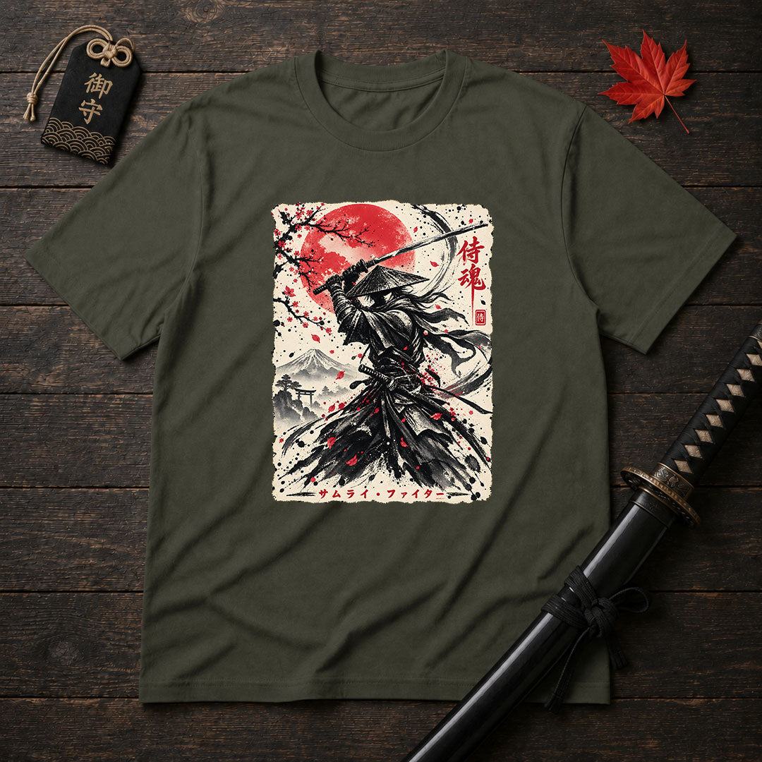 Rōnin With Raised Katana T-Shirt