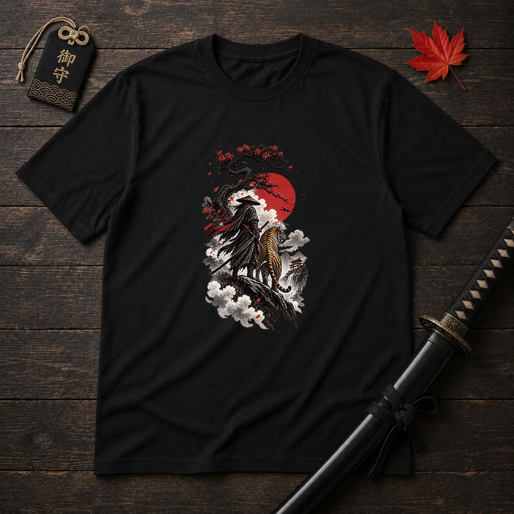 Samurai And Tiger T-Shirt
