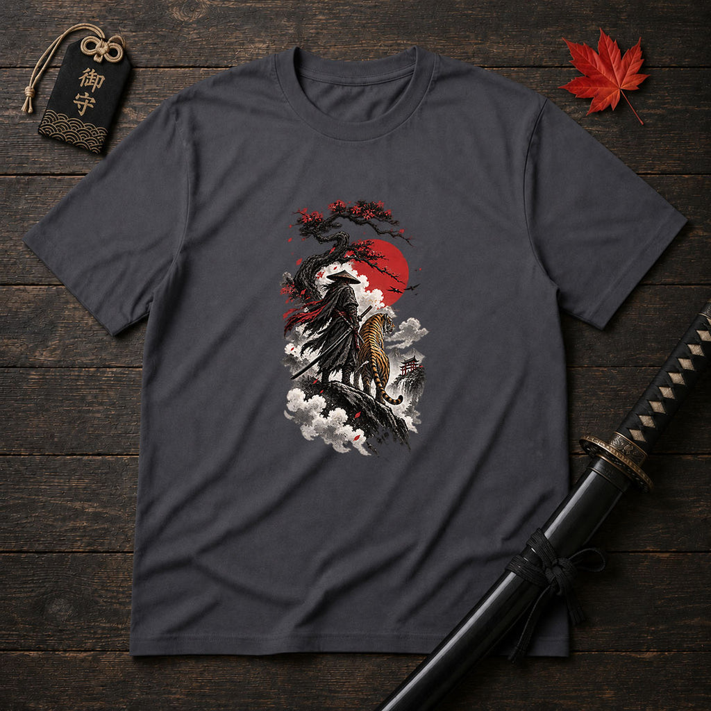 Samurai And Tiger T-Shirt