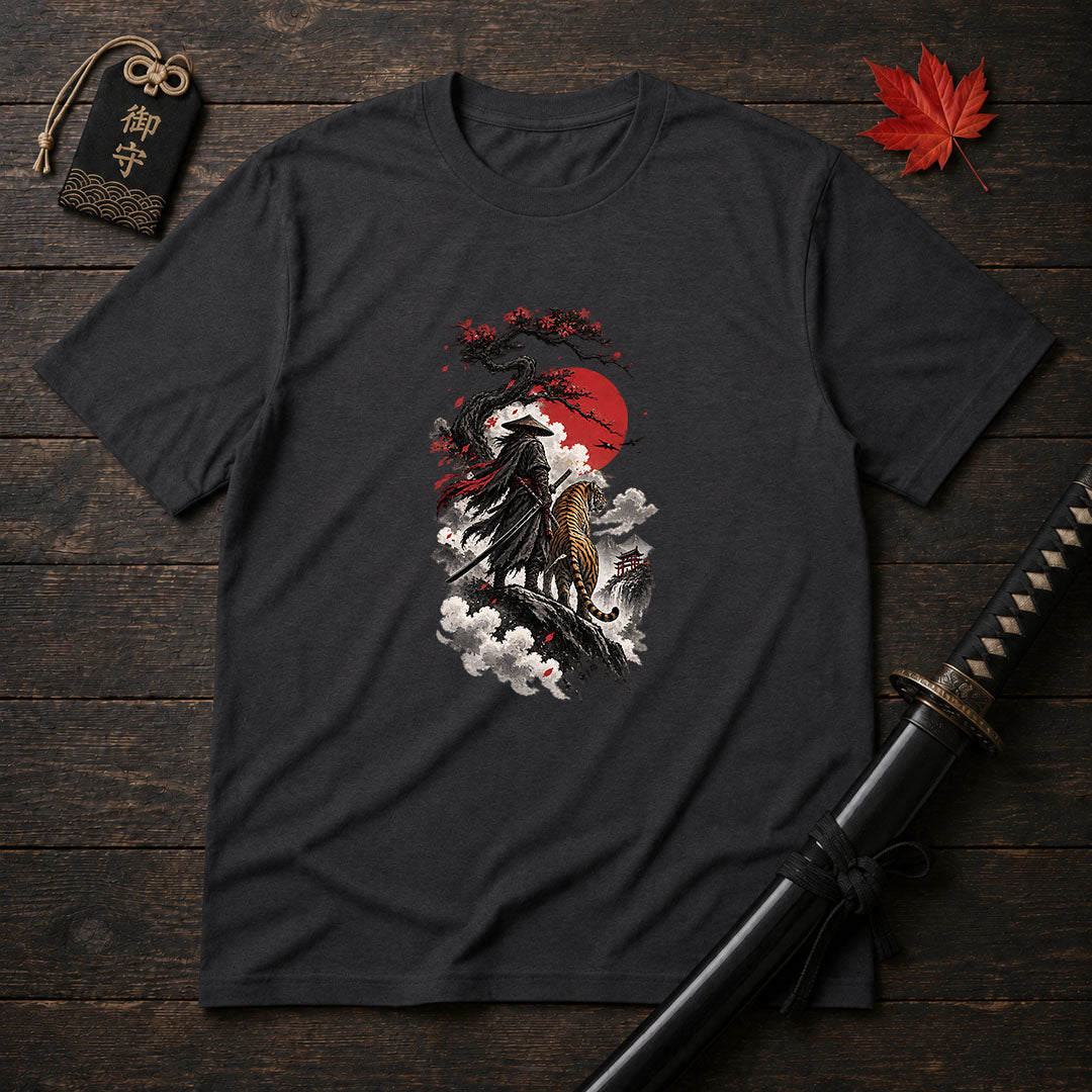 Samurai And Tiger T-Shirt