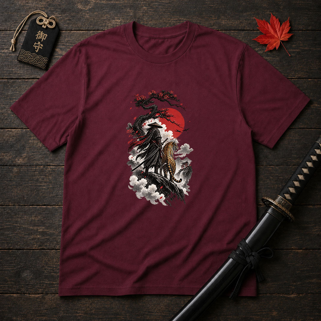 Samurai And Tiger T-Shirt