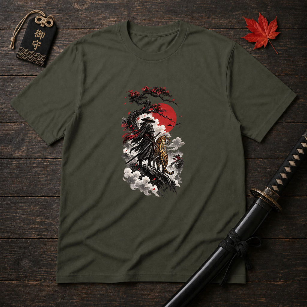 Samurai And Tiger T-Shirt