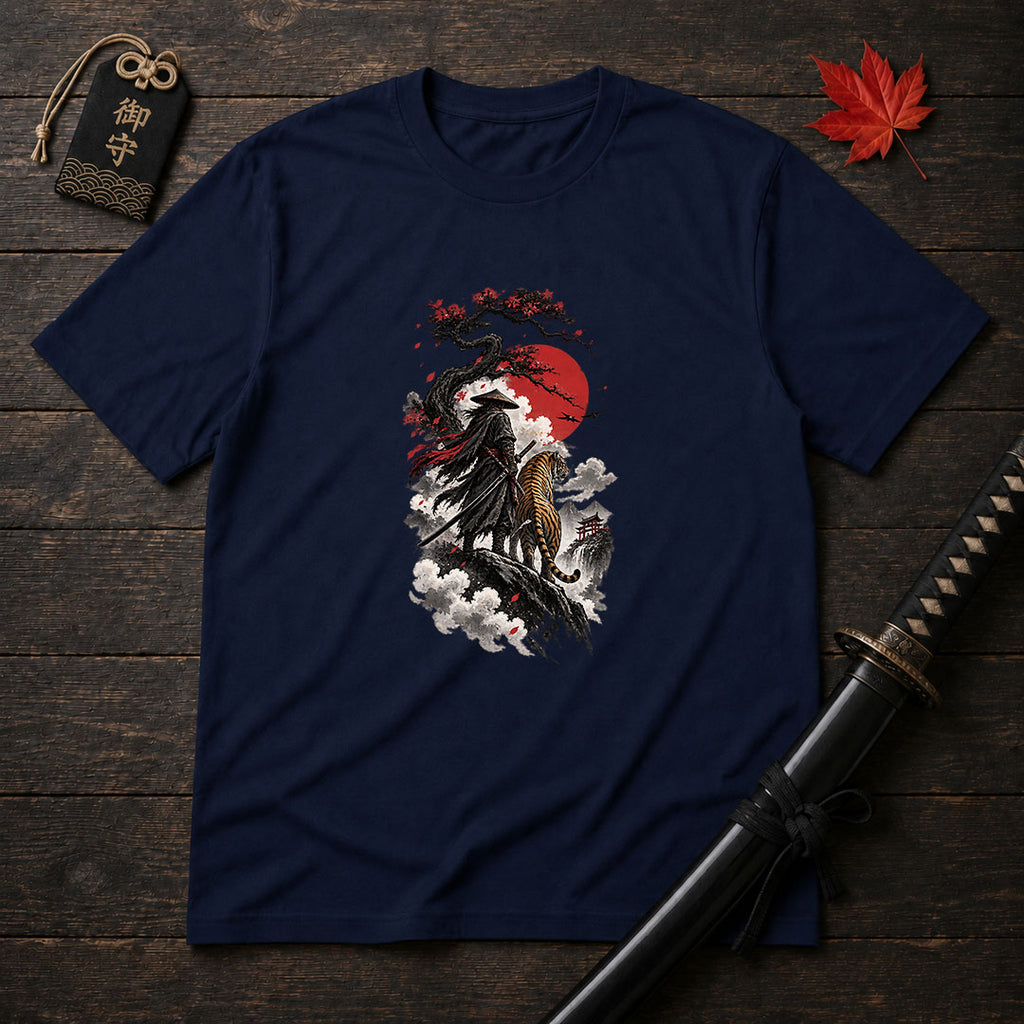 Samurai And Tiger T-Shirt