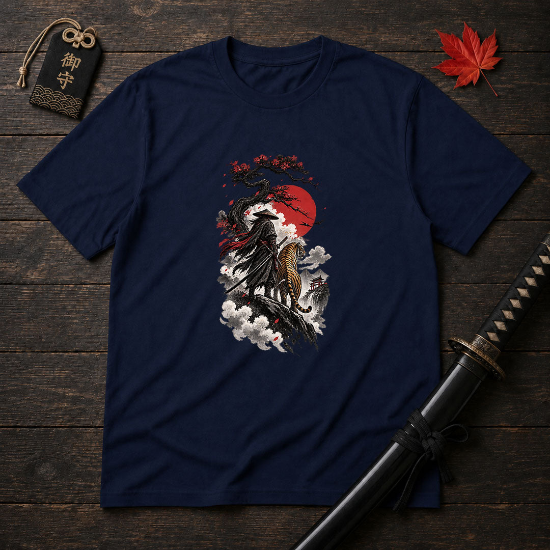 Samurai And Tiger T-Shirt