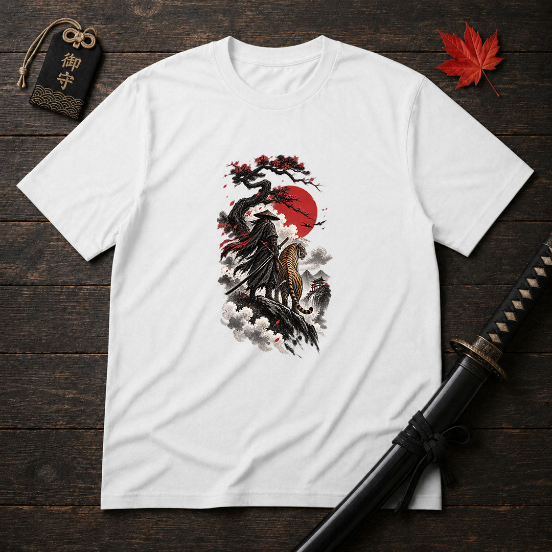 Samurai And Tiger T-Shirt