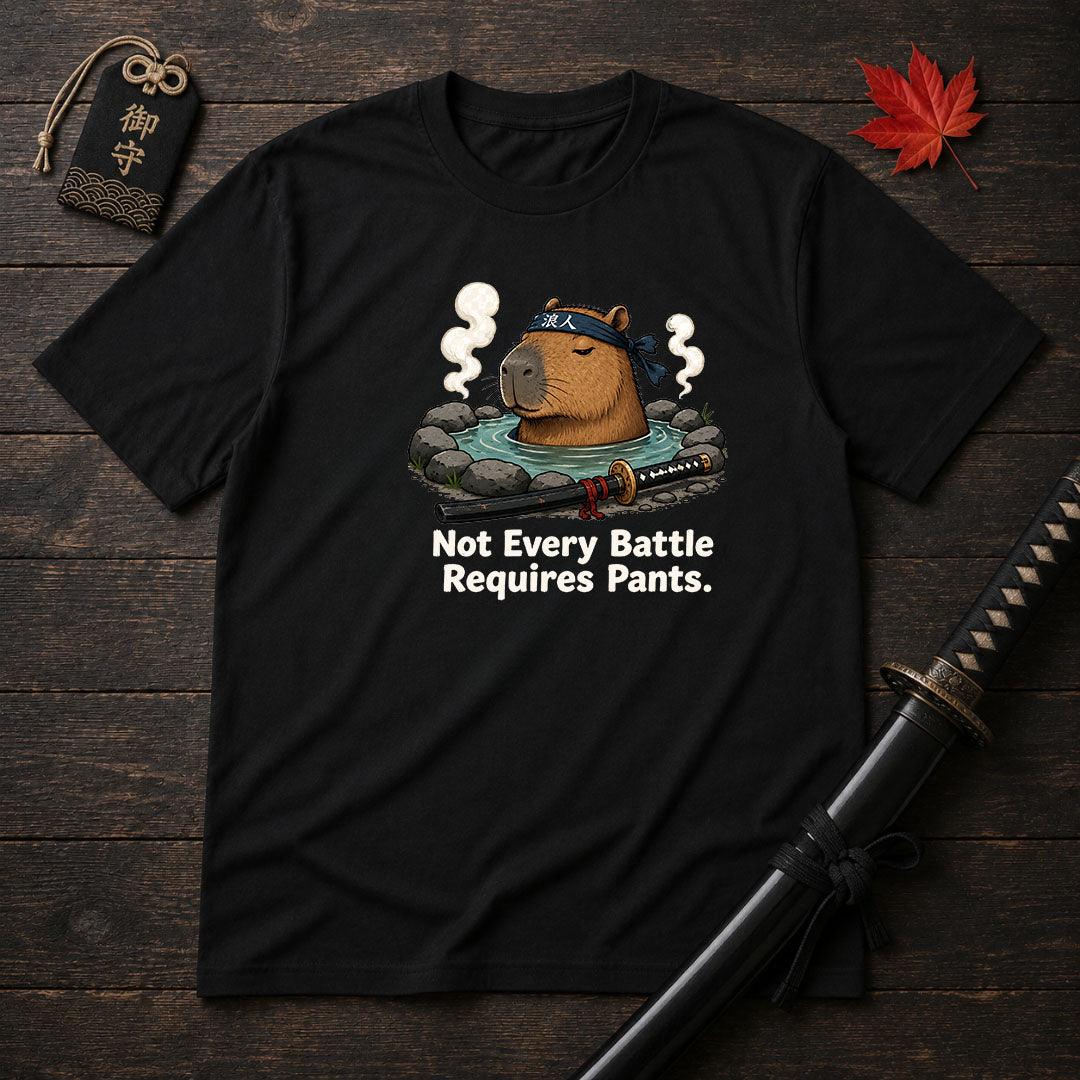 Samurai Capybara Hot Spring T-Shirt