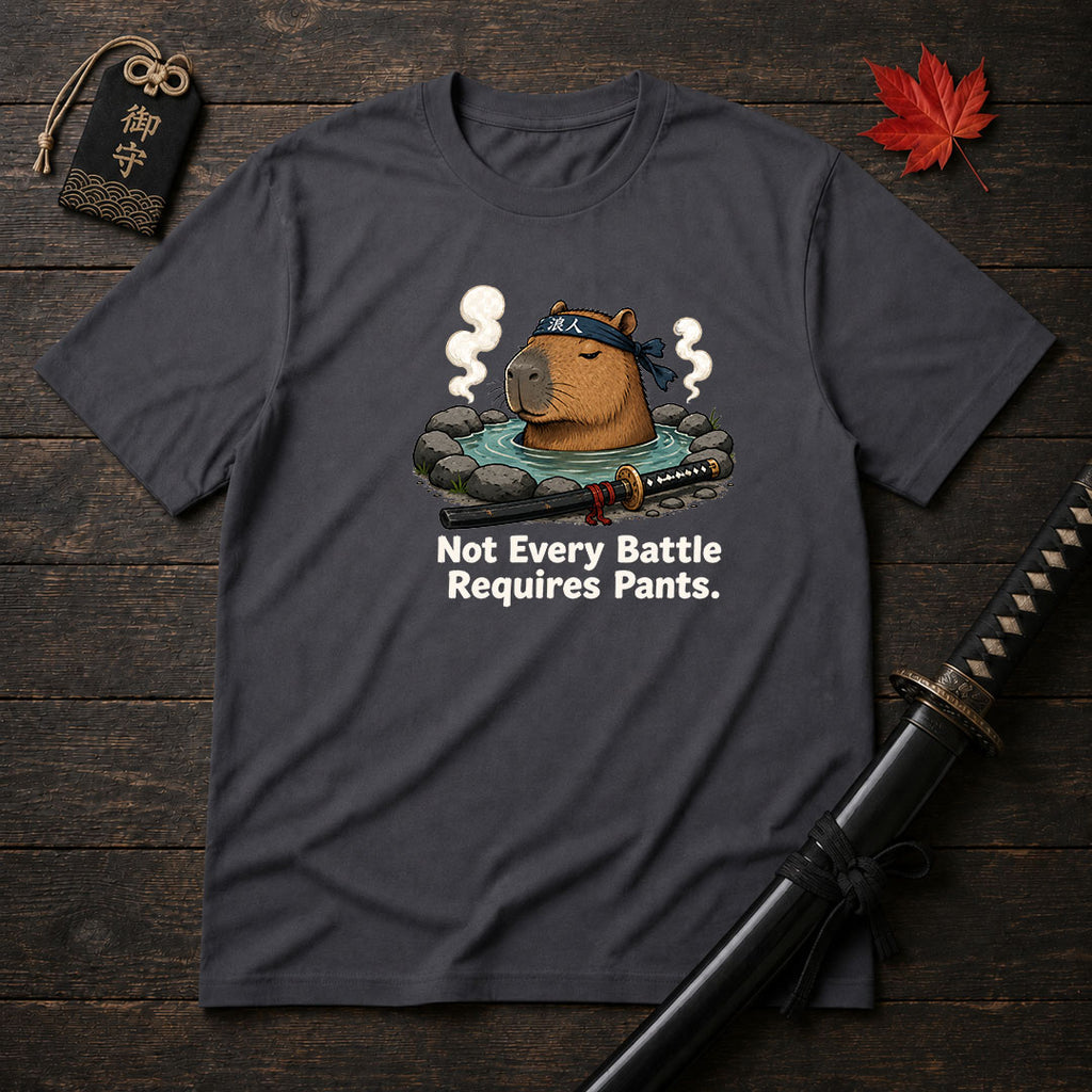 Samurai Capybara Hot Spring T-Shirt