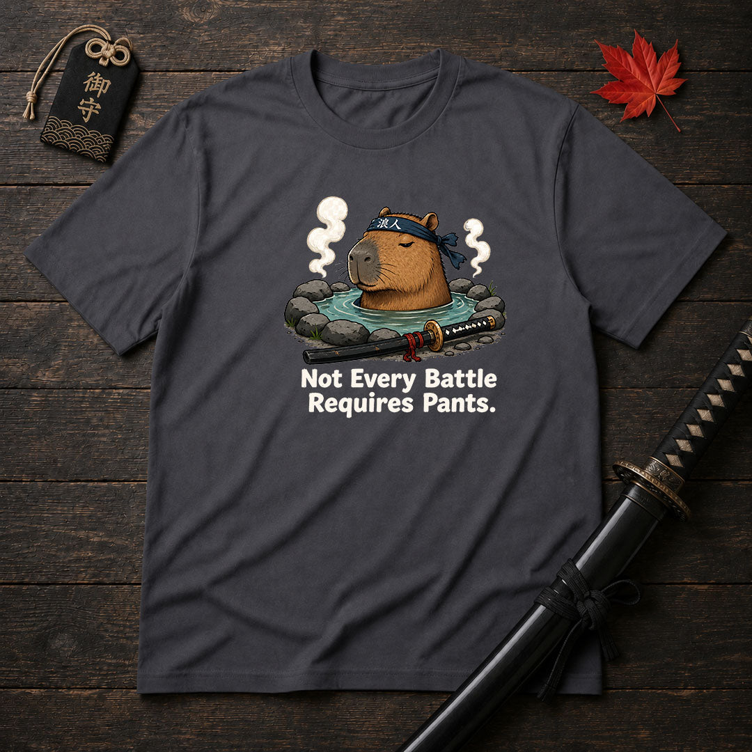 Samurai Capybara Hot Spring T-Shirt