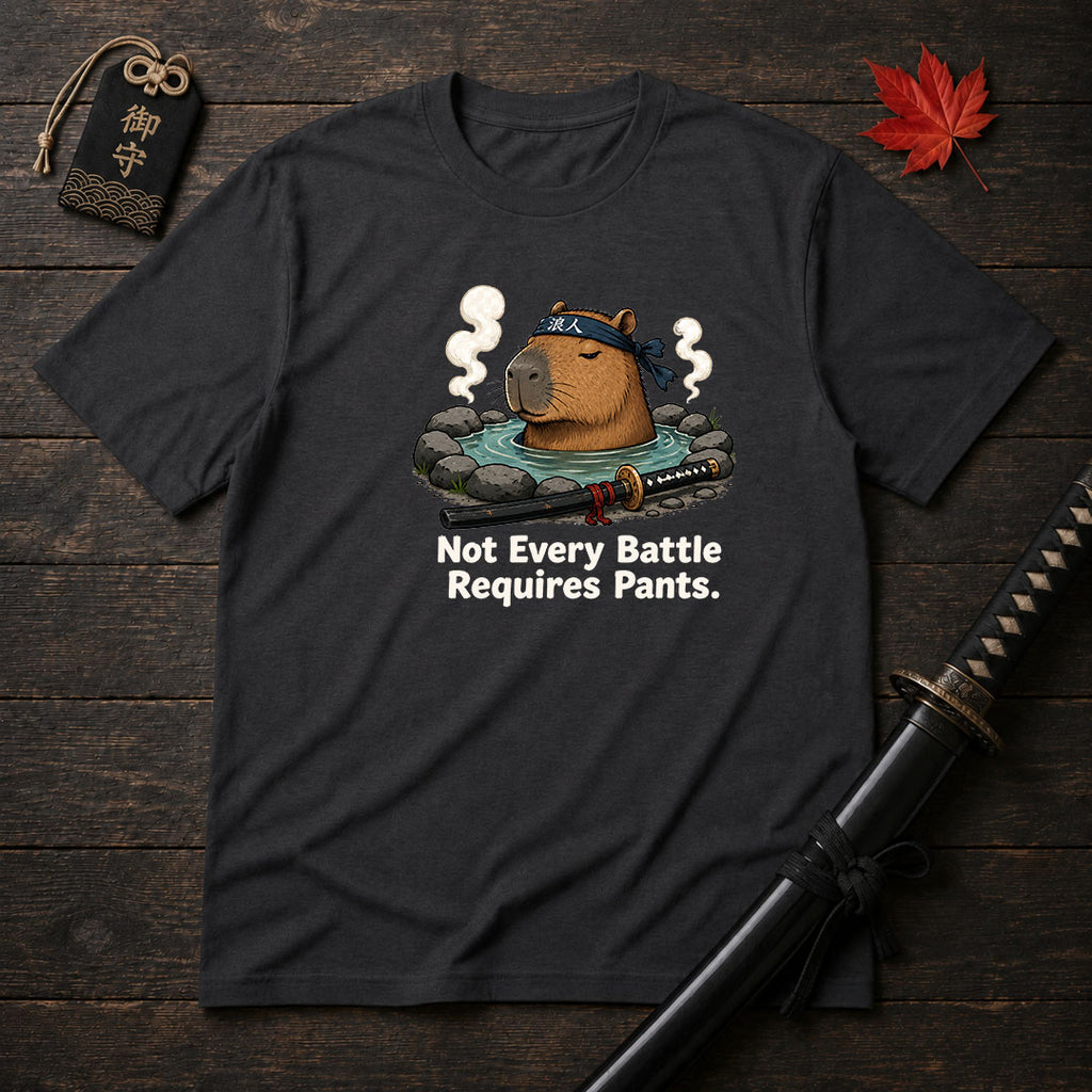 Samurai Capybara Hot Spring T-Shirt