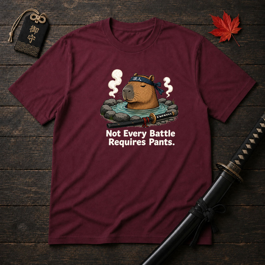 Samurai Capybara Hot Spring T-Shirt