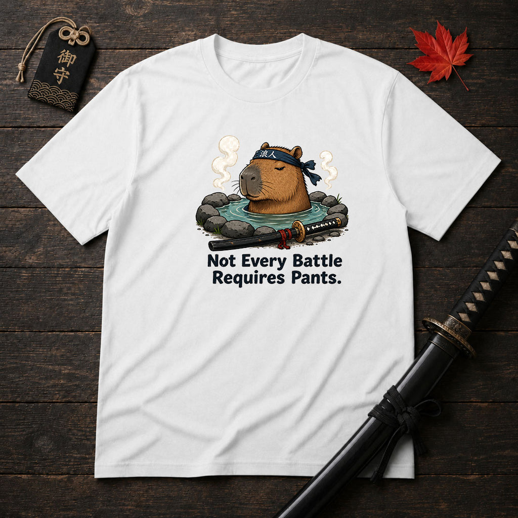Samurai Capybara Hot Spring T-Shirt