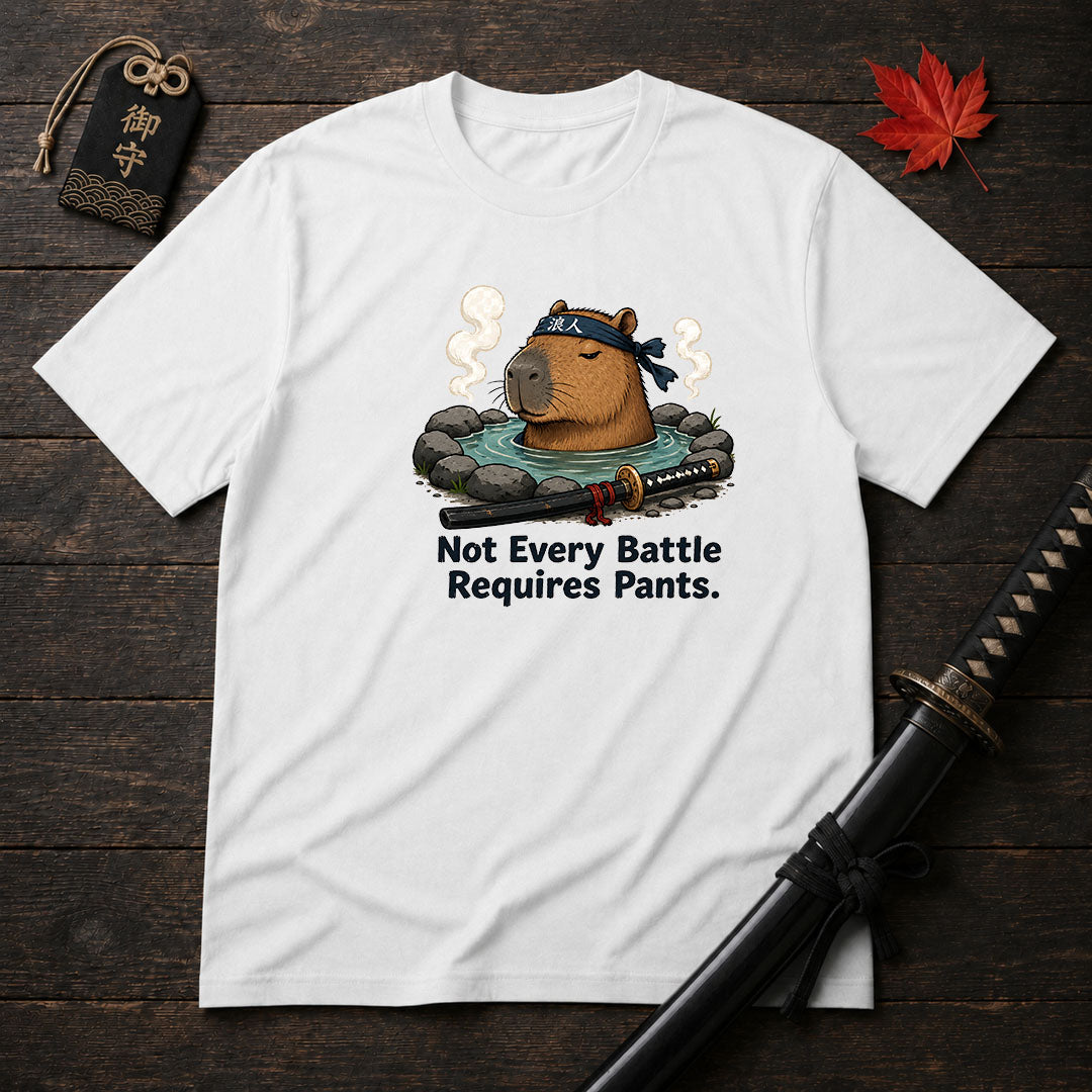 Samurai Capybara Hot Spring T-Shirt