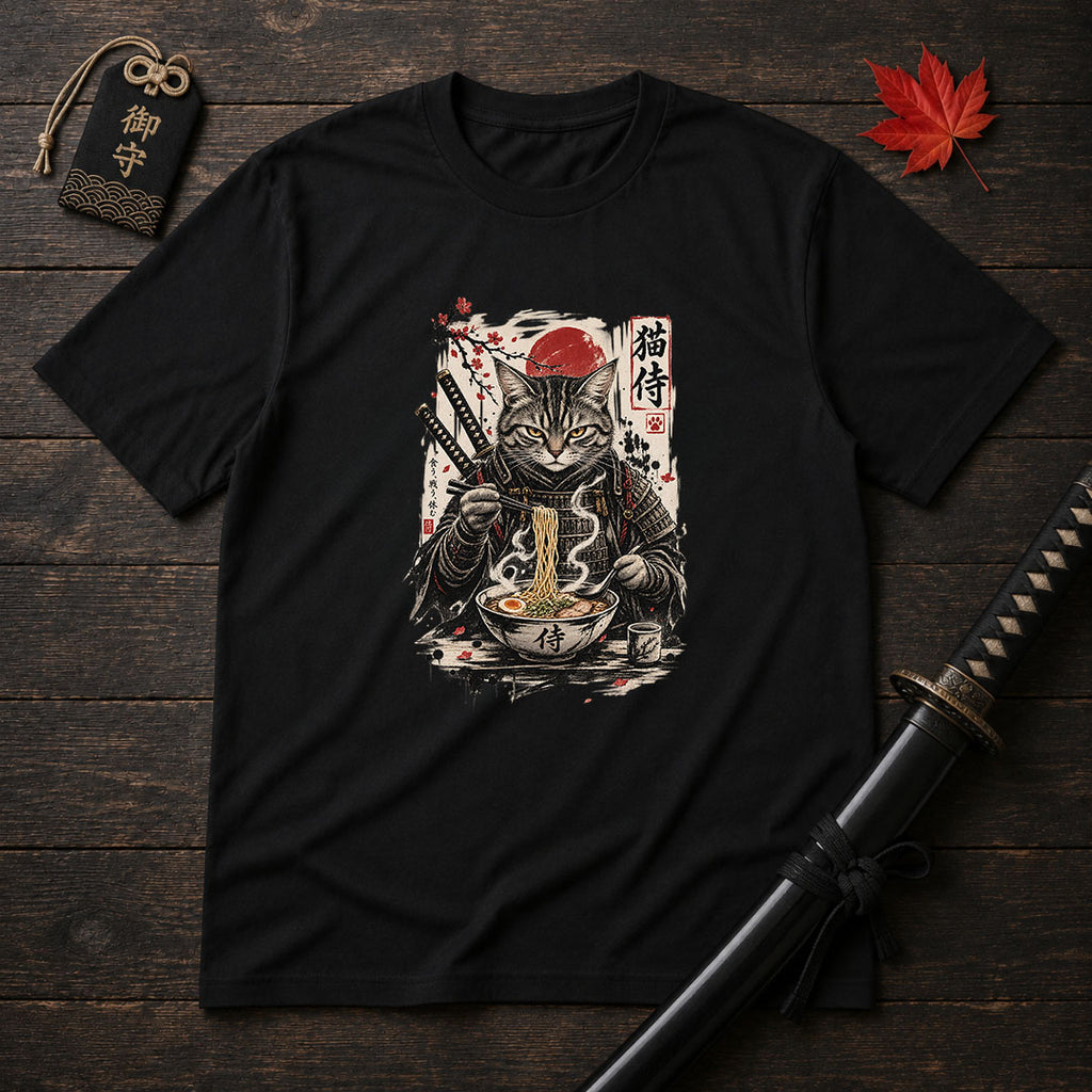 Samurai Cat Ramen T-Shirt