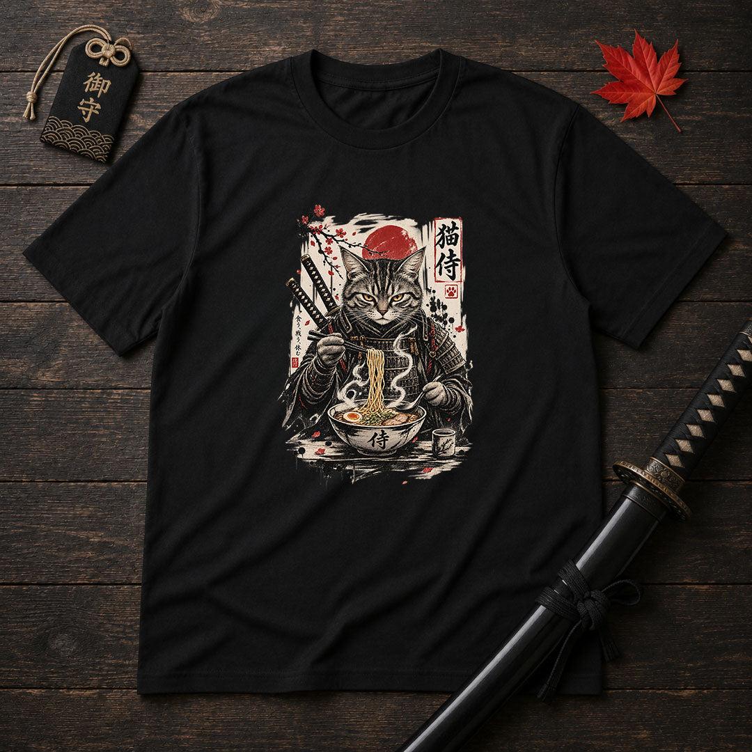 Samurai Cat Ramen T-Shirt