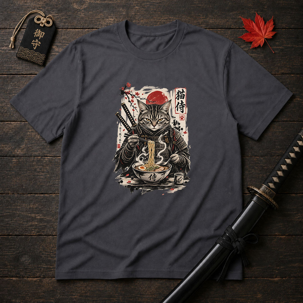 Samurai Cat Ramen T-Shirt