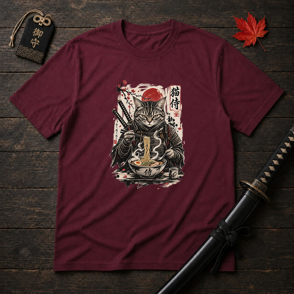 Samurai Cat Ramen T-Shirt