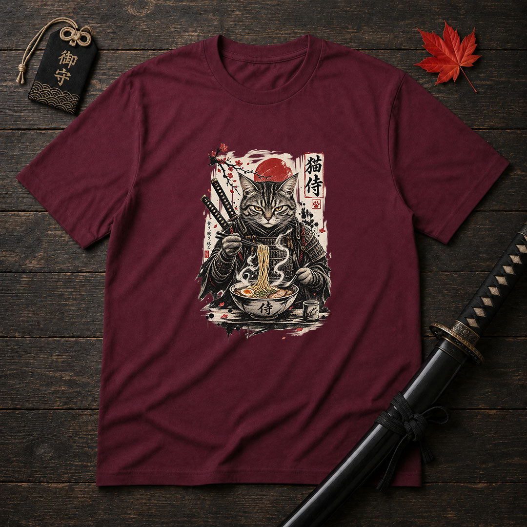 Samurai Cat Ramen T-Shirt