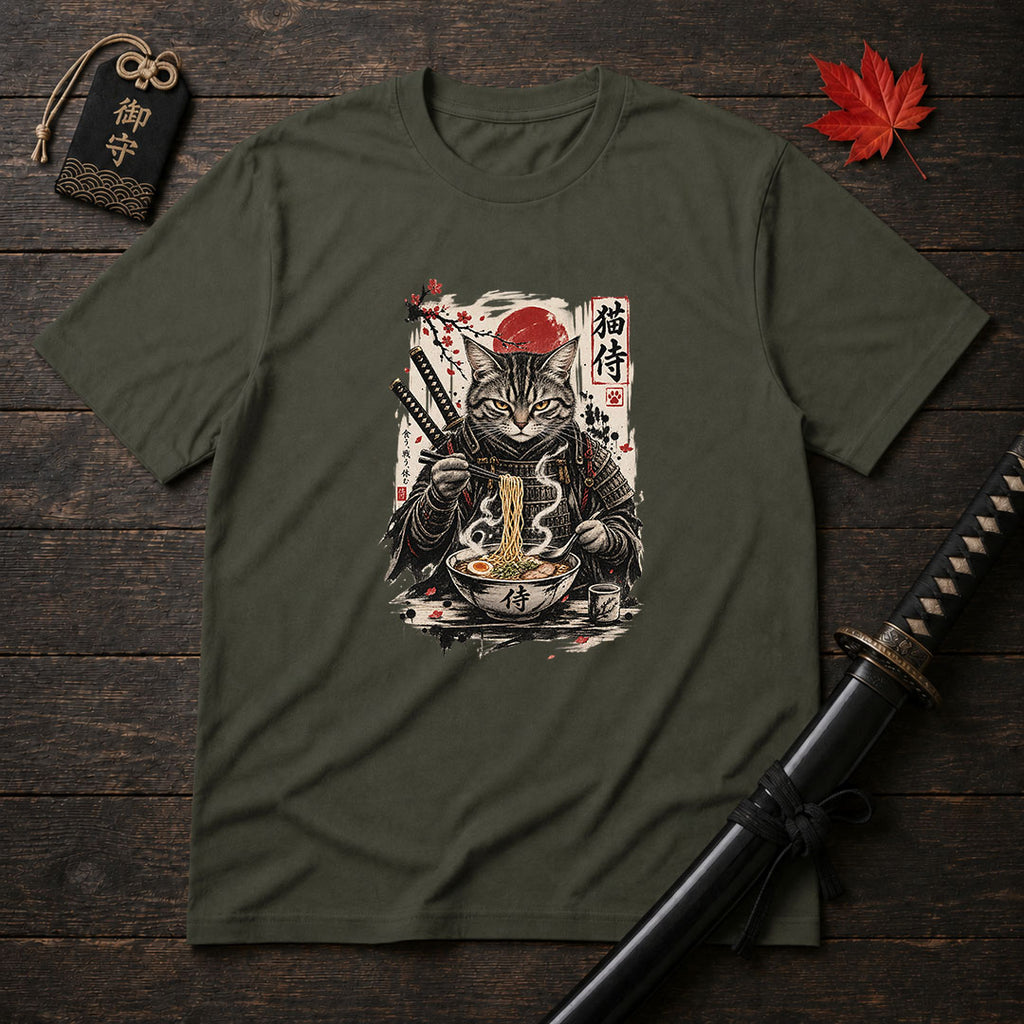 Samurai Cat Ramen T-Shirt