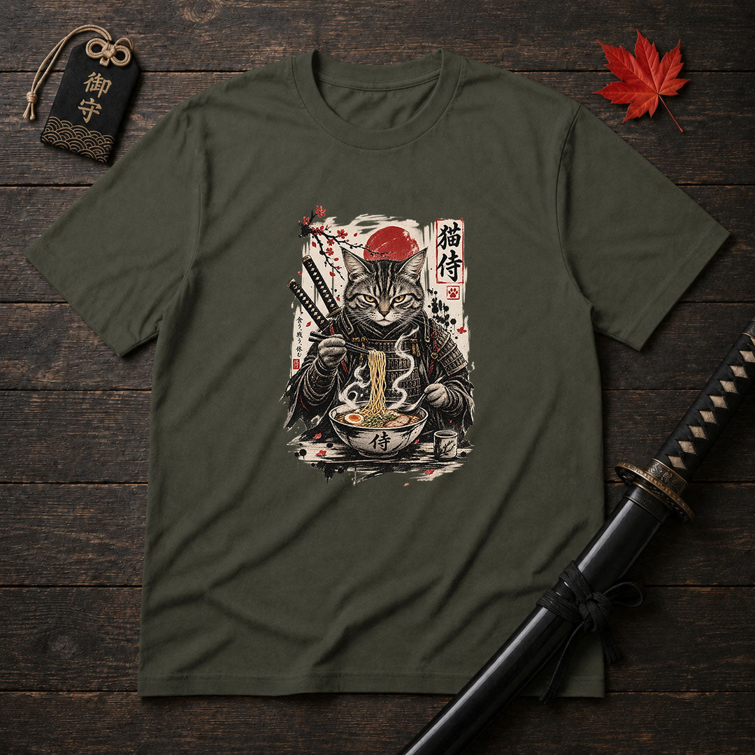 Samurai Cat Ramen T-Shirt
