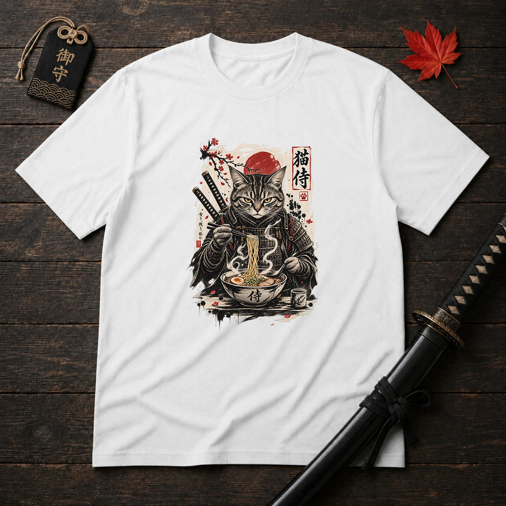 Samurai Cat Ramen T-Shirt