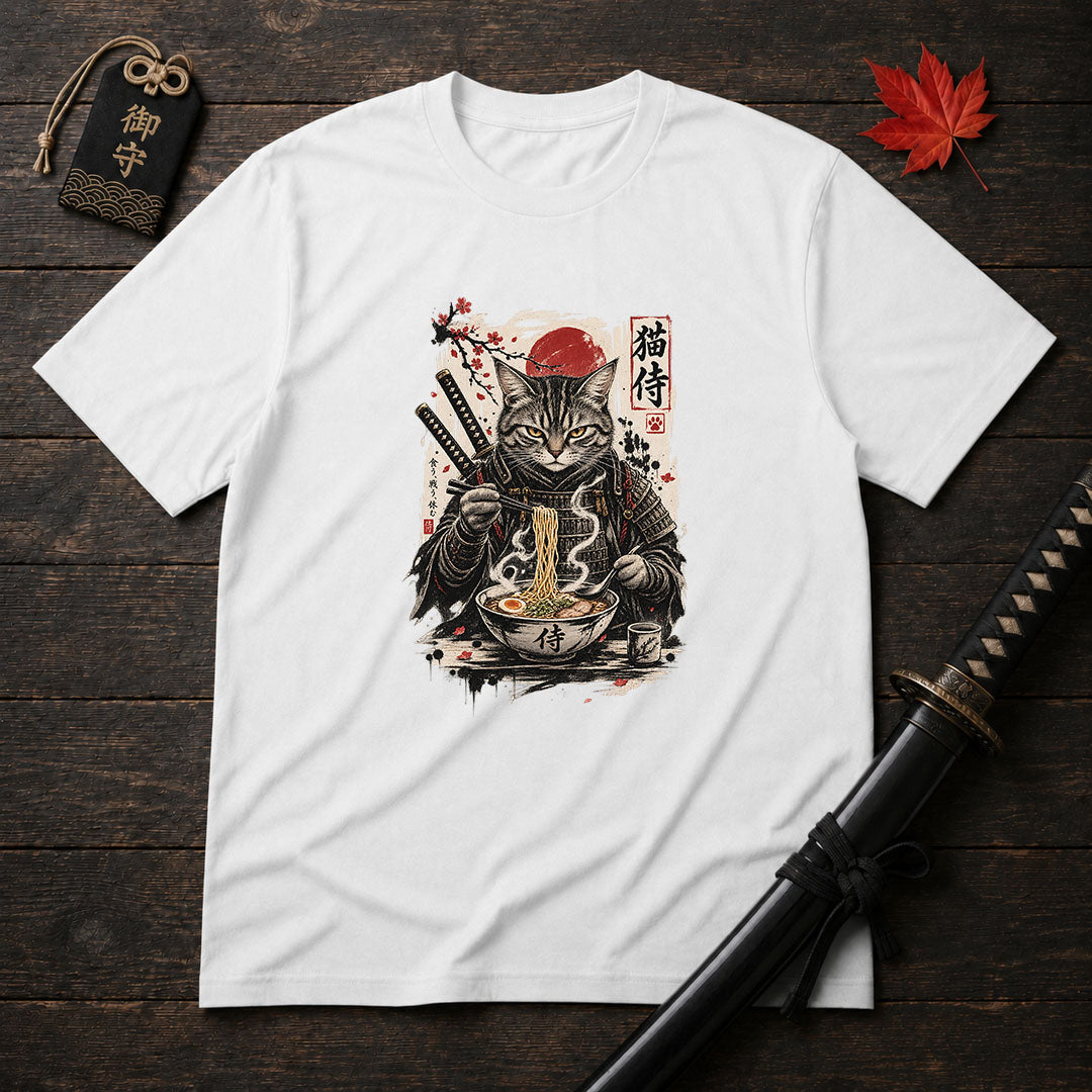 Samurai Cat Ramen T-Shirt