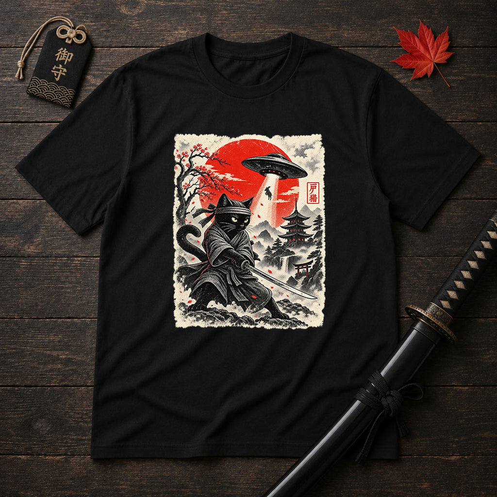 Samurai Cat Stance T-Shirt