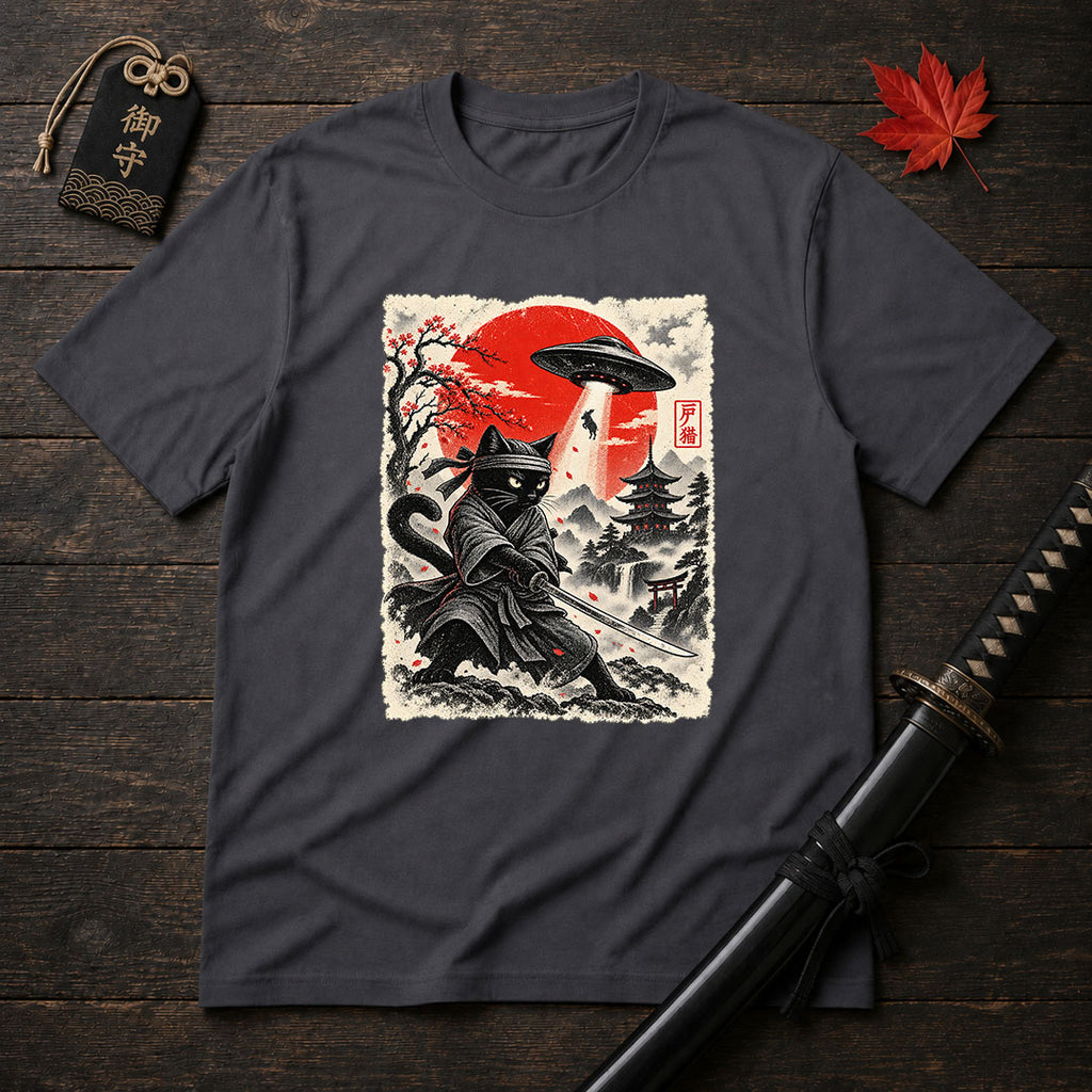 Samurai Cat Stance T-Shirt
