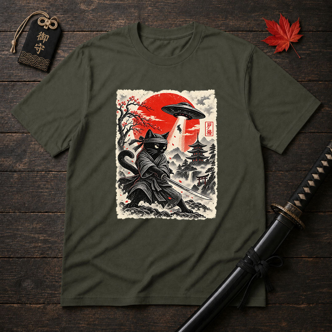 Samurai Cat Stance T-Shirt