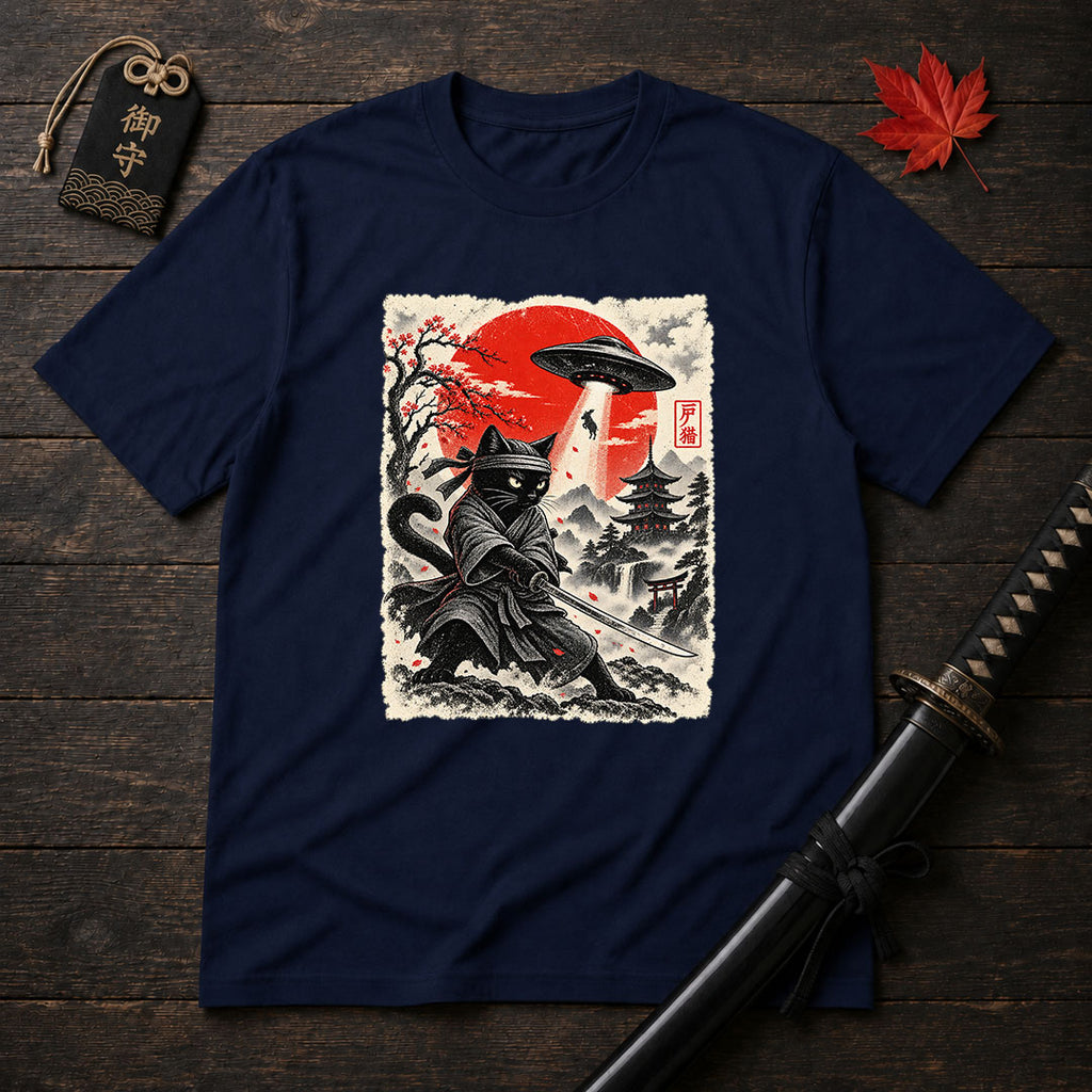 Samurai Cat Stance T-Shirt