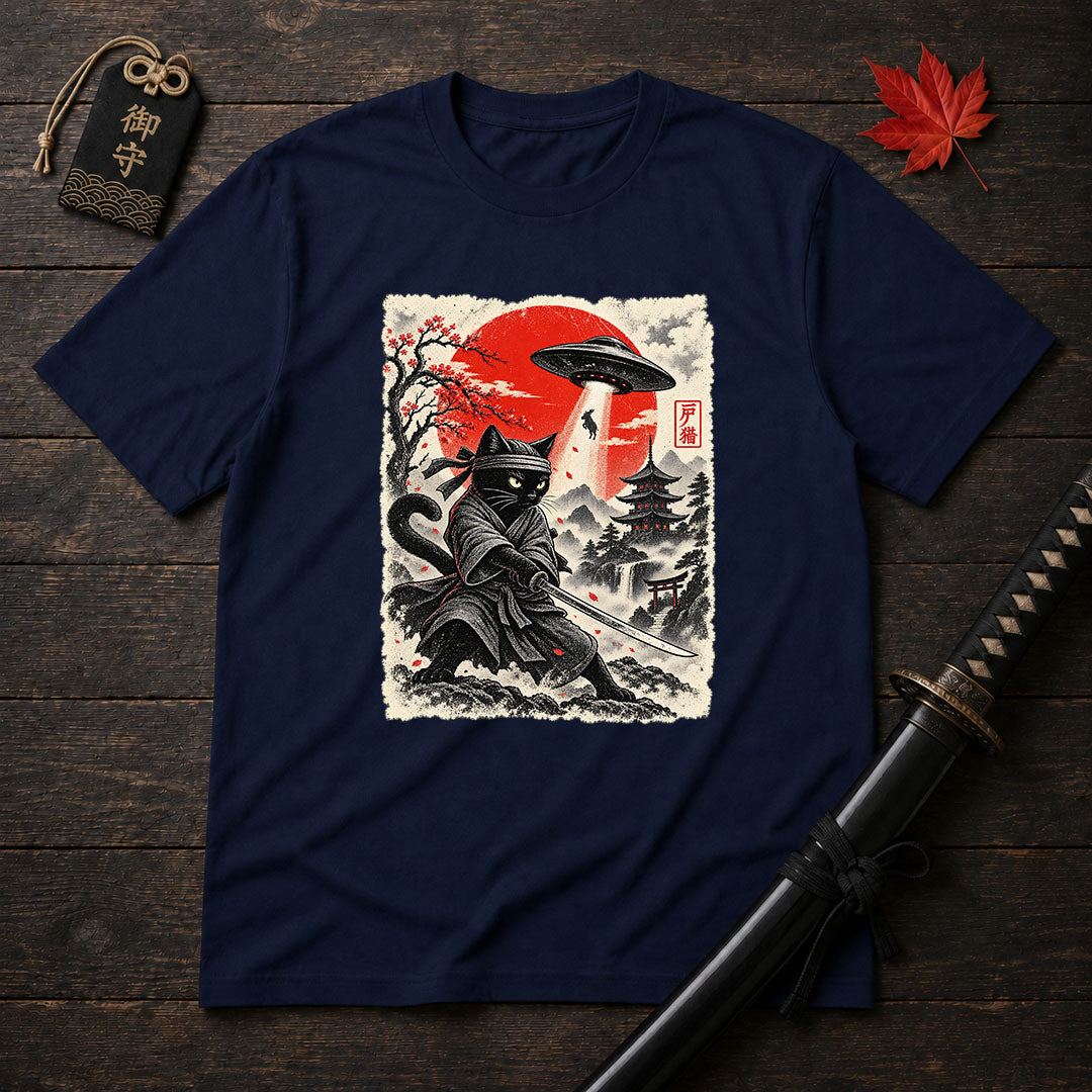 Samurai Cat Stance T-Shirt