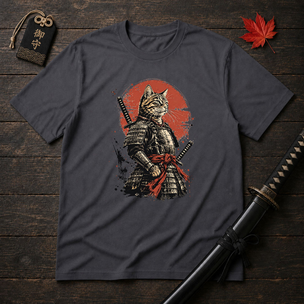 Samurai Cat Warrior T-Shirt
