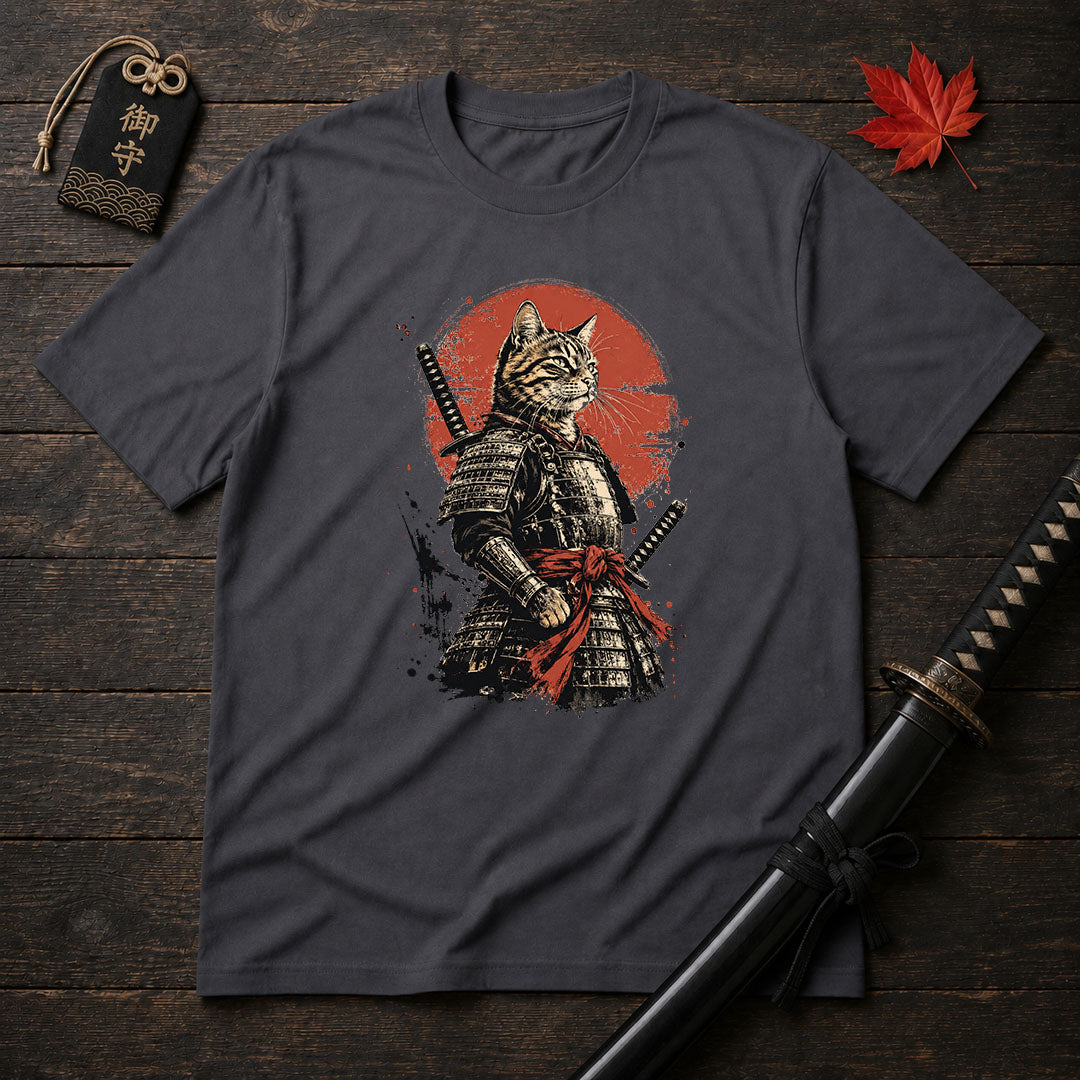 Samurai Cat Warrior T-Shirt