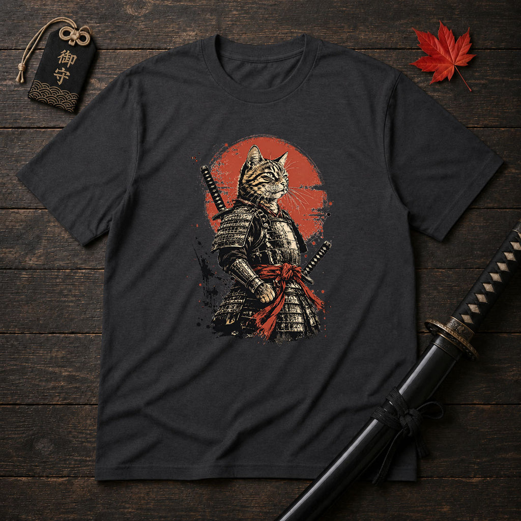 Samurai Cat Warrior T-Shirt