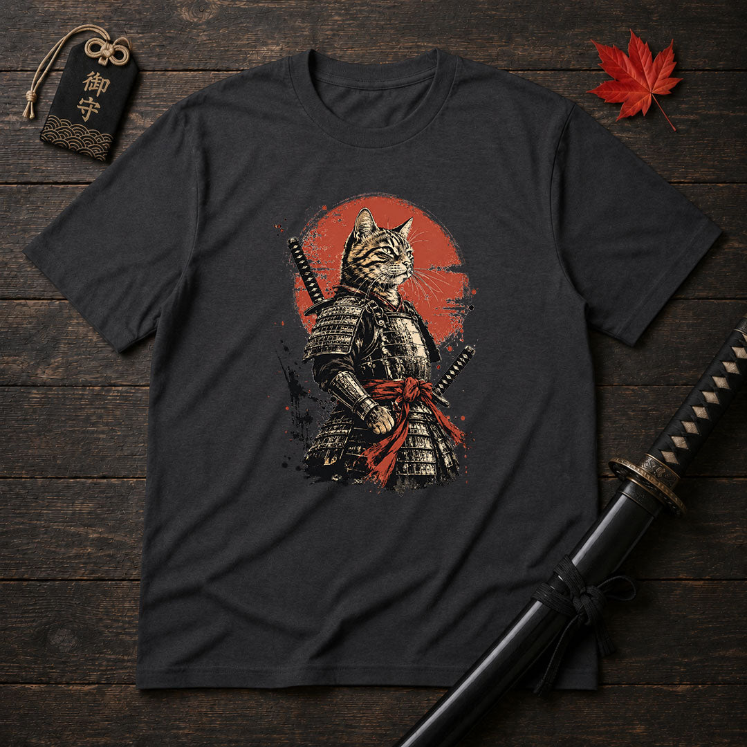 Samurai Cat Warrior T-Shirt