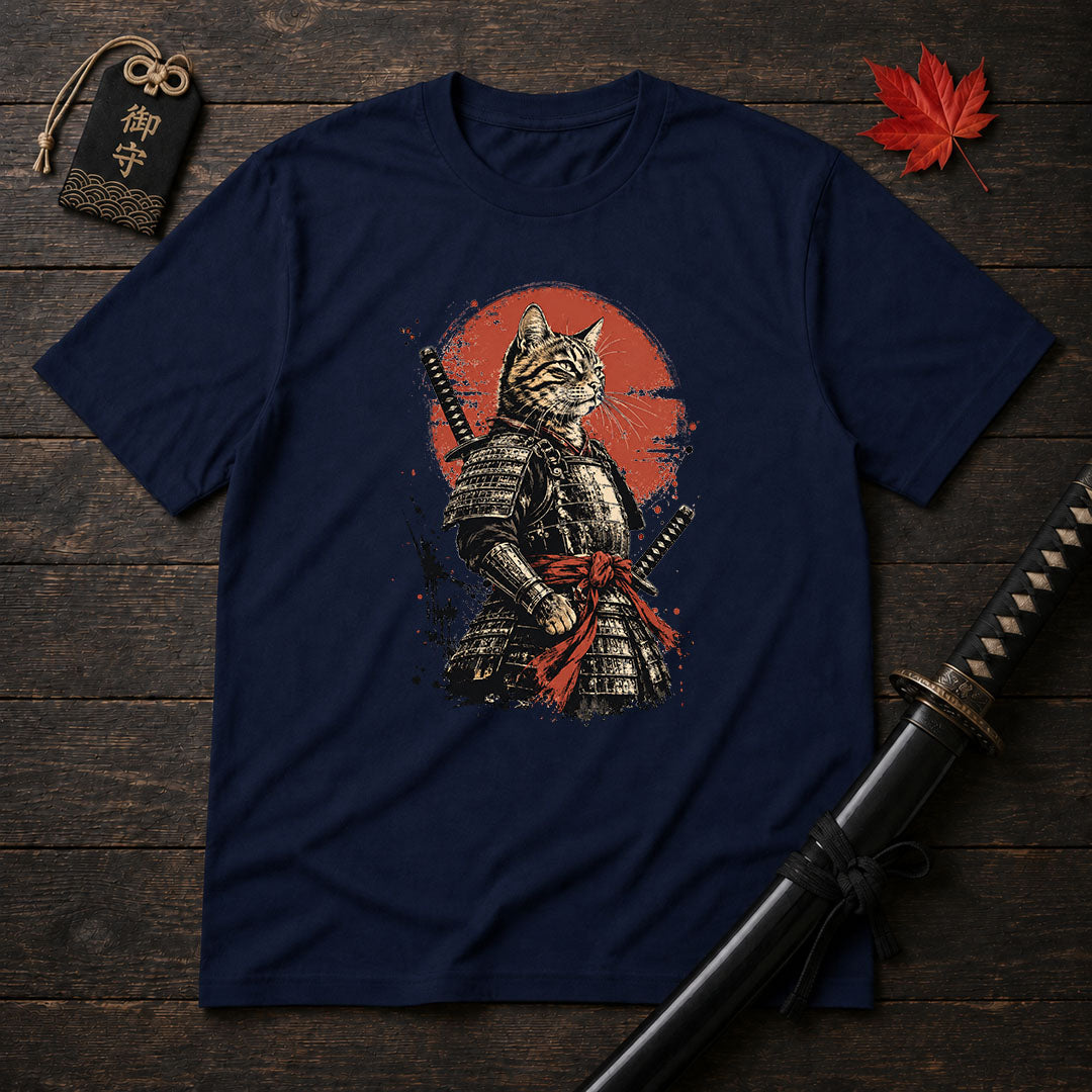 Samurai Cat Warrior T-Shirt