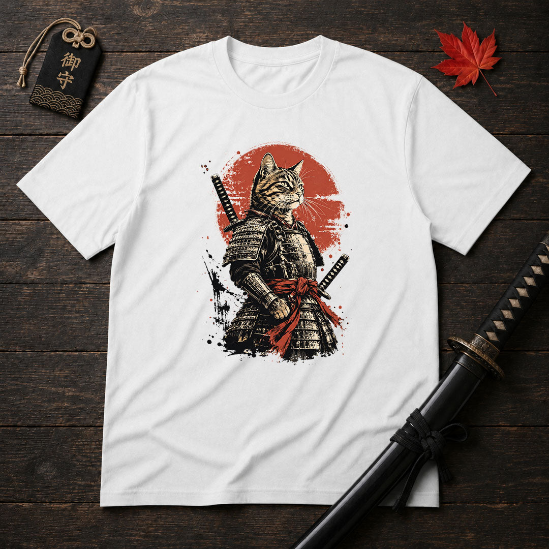Samurai Cat Warrior T-Shirt