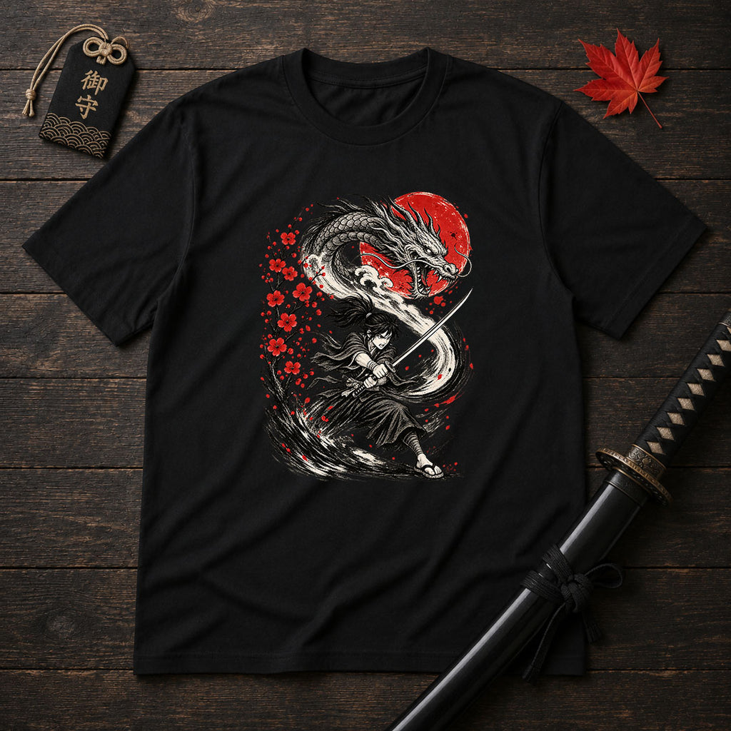 Samurai Dragon Strike T-Shirt